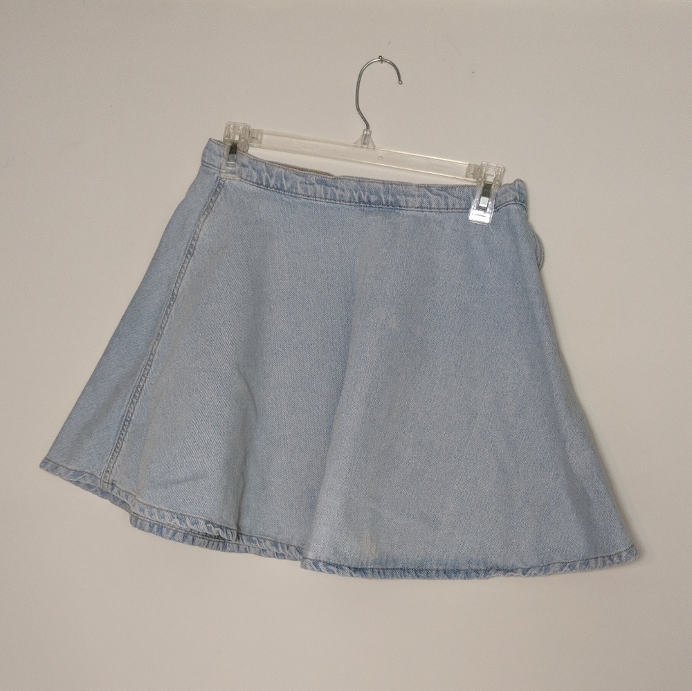 American Apparel Light Wash Denim Circle Skirt